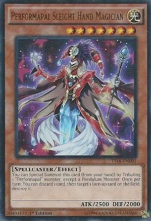 Performapal Sleight Hand Magician [YS16-EN001] Ultra Rare - Trinity Hobby