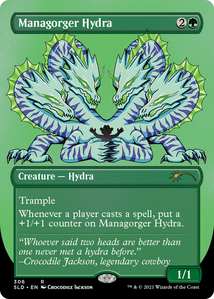 Managorger Hydra (SLD-306) - [Secret Lair Drop] (Borderless) Etched Foil - Trinity Hobby