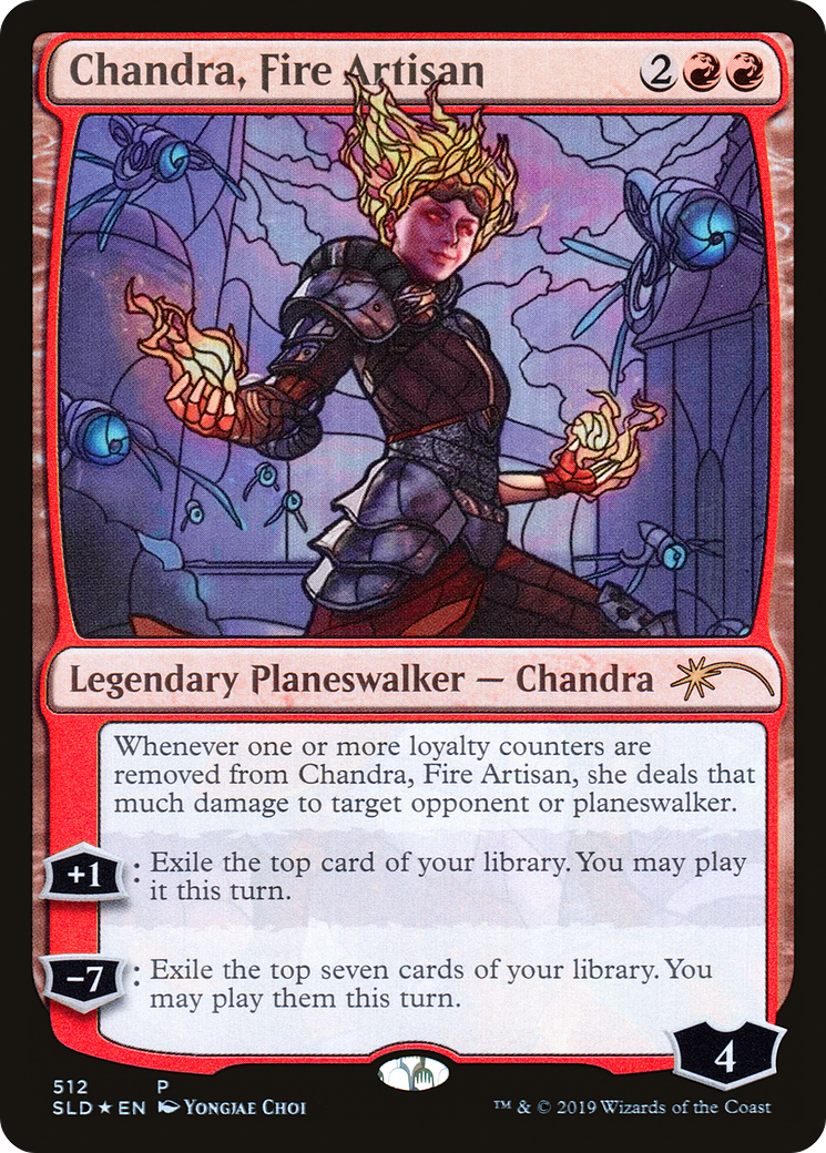 Chandra, Fire Artisan (Stained Glass) [Secret Lair Drop Promos] - Trinity Hobby