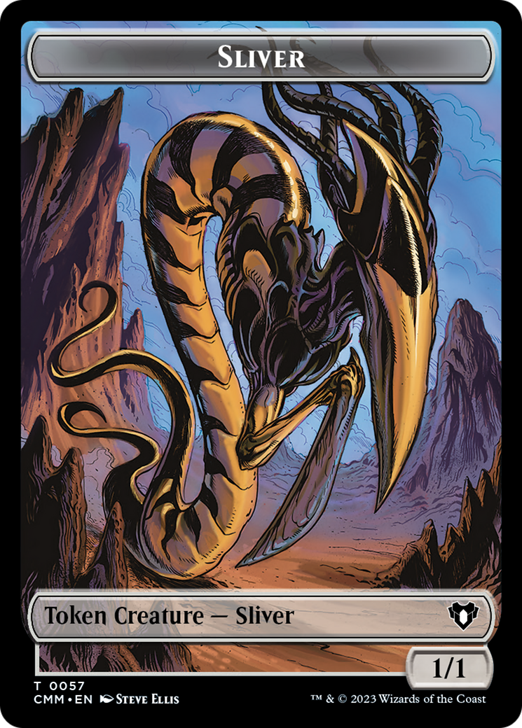 Sliver Army // Sliver Double-Sided Token [Commander Masters Tokens] - Trinity Hobby