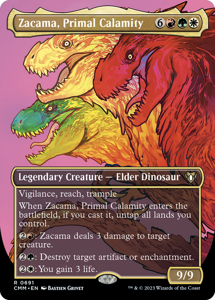 Zacama, Primal Calamity (Borderless Profile) [Commander Masters] - Trinity Hobby