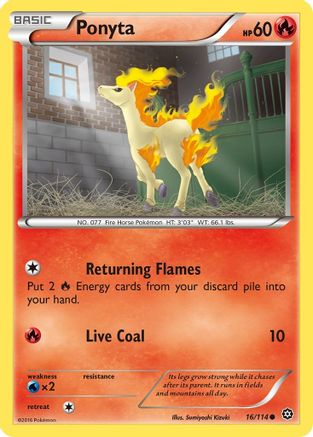 Ponyta (16/114) [XY: Steam Siege] - Trinity Hobby