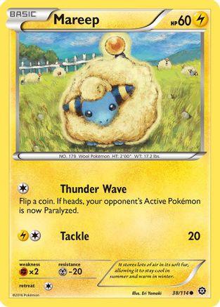 Mareep (38/114) [XY: Steam Siege] - Trinity Hobby