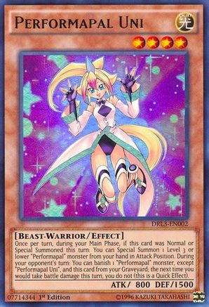 Performapal Uni [DRL3-EN002] Ultra Rare - Trinity Hobby