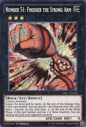 Number 51: Finisher the Strong Arm [DRL3-EN024] Secret Rare - Trinity Hobby