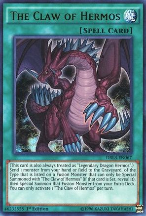 The Claw of Hermos [DRL3-EN067] Ultra Rare - Trinity Hobby
