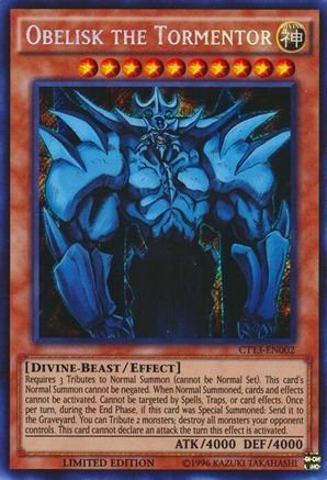 Obelisk the Tormentor [CT13-EN002] Secret Rare - Trinity Hobby