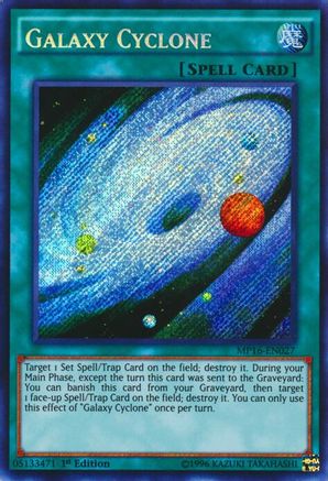 Galaxy Cyclone [MP16-EN027] Secret Rare - Trinity Hobby