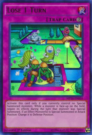 Lose 1 Turn [MP16-EN034] Ultra Rare - Trinity Hobby