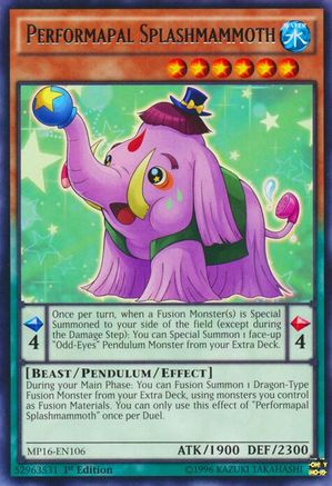 Performapal Splashmammoth [MP16-EN106] Rare - Trinity Hobby