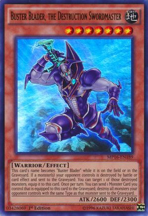 Buster Blader, the Destruction Swordmaster [MP16-EN189] Ultra Rare - Trinity Hobby