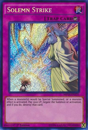 Solemn Strike [MP16-EN231] Secret Rare - Trinity Hobby
