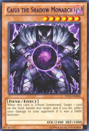 Caius the Shadow Monarch (Purple) [DL15-EN006] Rare - Trinity Hobby