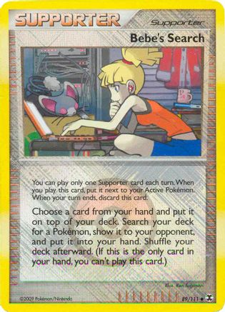 Bebe's Search (89/111) (League Promo) [Platinum: Rising Rivals] - Trinity Hobby