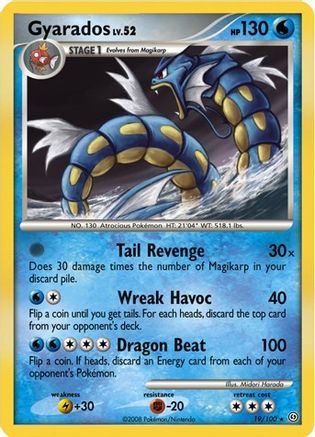 Gyarados (19/100) (Theme Deck Exclusive) [Diamond & Pearl: Stormfront] - Trinity Hobby