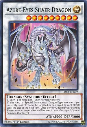 Azure-Eyes Silver Dragon [LDK2-ENK39] Common - Trinity Hobby