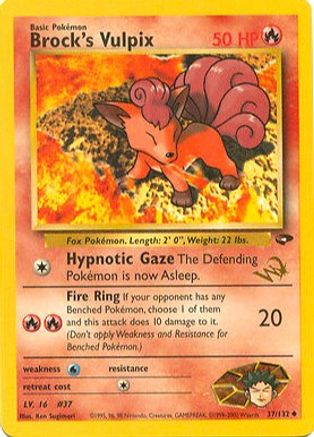 Brock's Vulpix (37/132) (W Stamped Promo) [Gym Challenge Unlimited] - Trinity Hobby