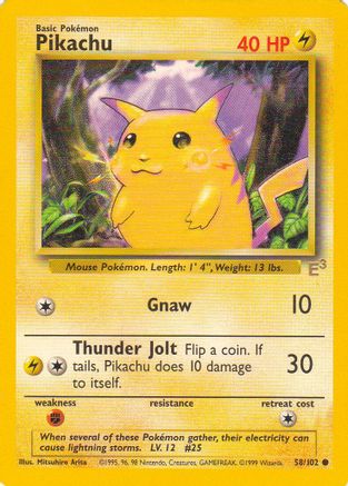 Pikachu (E3 Stamped) - (058/102) [Miscellaneous Cards & Products]
