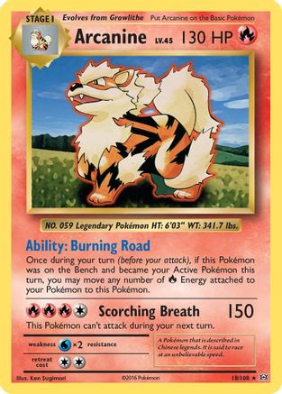 Arcanine (18/108) [XY: Evolutions] - Trinity Hobby