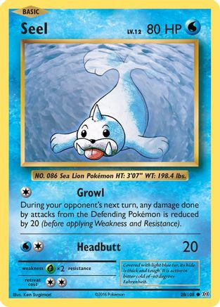 Seel (28/108) [XY: Evolutions] - Trinity Hobby