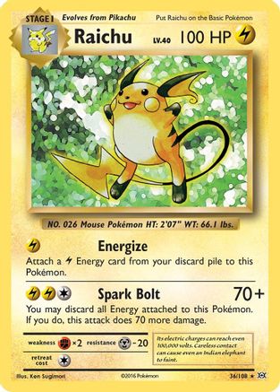 Raichu (36/108) [XY: Evolutions] - Trinity Hobby