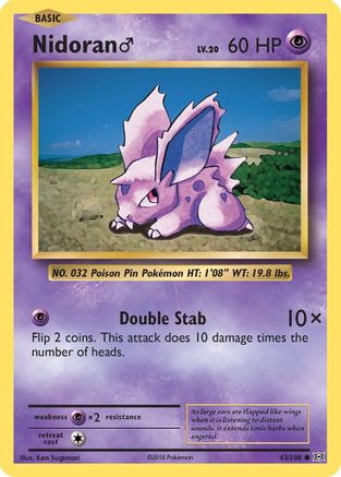 Nidoran (43/108) (Male) [XY: Evolutions] - Trinity Hobby