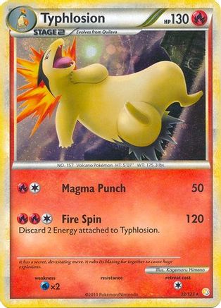 Typhlosion (32/123) (Theme Deck Exclusive) [HeartGold & SoulSilver: Base Set] - Trinity Hobby
