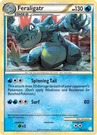 Feraligatr (20/123) (Theme Deck Exclusive) [HeartGold & SoulSilver: Base Set] - Trinity Hobby