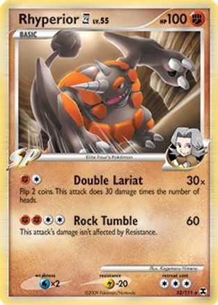 Rhyperior (32/111) (Theme Deck Exclusive) [Platinum: Rising Rivals] - Trinity Hobby