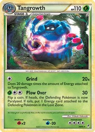 Tangrowth (34/95) (Theme Deck Exclusive) [HeartGold & SoulSilver: Call of Legends] - Trinity Hobby