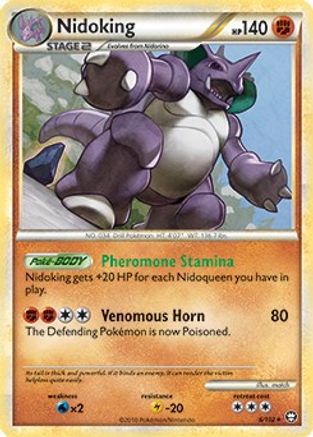 Nidoking (6/102) (Theme Deck Exclusive) [HeartGold & SoulSilver: Triumphant] - Trinity Hobby