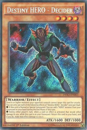 Destiny HERO - Decider [DESO-EN003] Secret Rare - Trinity Hobby