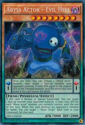 Abyss Actor - Evil Heel [DESO-EN016] Secret Rare - Trinity Hobby