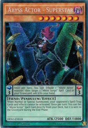 Abyss Actor - Superstar [DESO-EN018] Secret Rare - Trinity Hobby