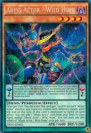 Abyss Actor - Wild Hope [DESO-EN022] Secret Rare - Trinity Hobby