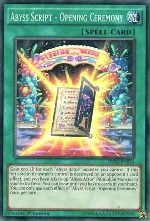 Abyss Script - Opening Ceremony [DESO-EN024] Super Rare - Trinity Hobby