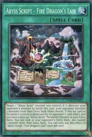 Abyss Script - Fire Dragon's Lair [DESO-EN025] Super Rare - Trinity Hobby