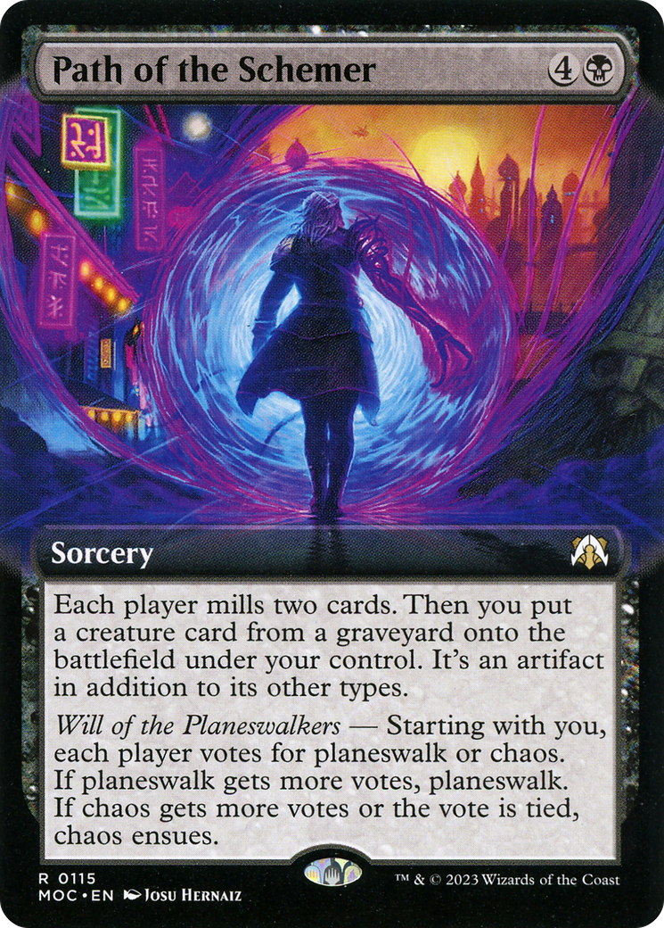 Path of the Schemer (MOC-115) - [March of the Machine Commander]: (Extended Art) Foil - Trinity Hobby
