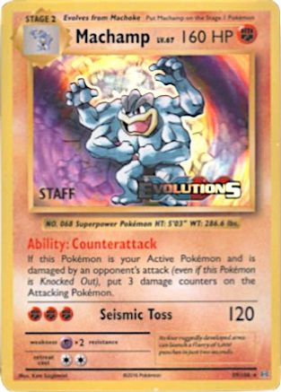 Machamp (59/108) (XY Evolutions Staff Prerelease) [XY: Black Star Promos] - Trinity Hobby