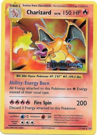Charizard (11/108) (XY Evolutions Prerelease) [XY: Black Star Promos] - Trinity Hobby