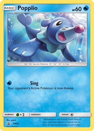 Popplio (SM03) [Sun & Moon: Black Star Promos] - Trinity Hobby