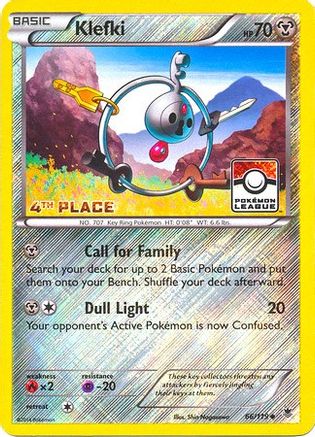 Klefki (66/119) (League Promo 4th Place) [XY: Phantom Forces] - Trinity Hobby
