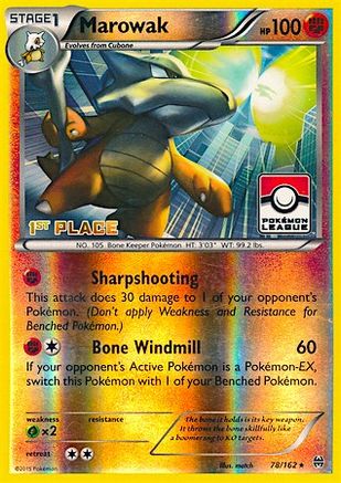 Marowak (78/162) (League Promo 1st Place) [XY: BREAKthrough] - Trinity Hobby