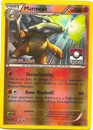 Marowak (78/162) (League Promo 3rd Place) [XY: BREAKthrough] - Trinity Hobby