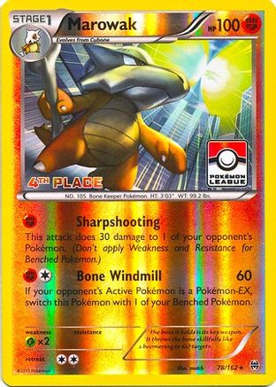 Marowak (78/162) (League Promo 4th Place) [XY: BREAKthrough] - Trinity Hobby