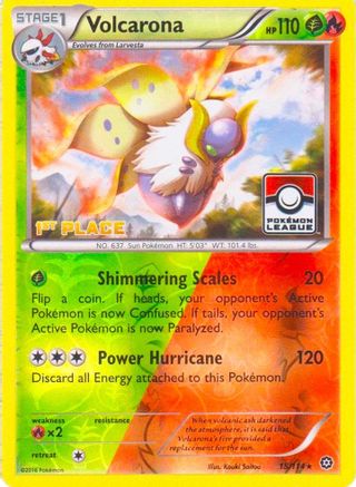 Volcarona (15/114) (League Promo 1st Place) [XY: Steam Siege] - Trinity Hobby