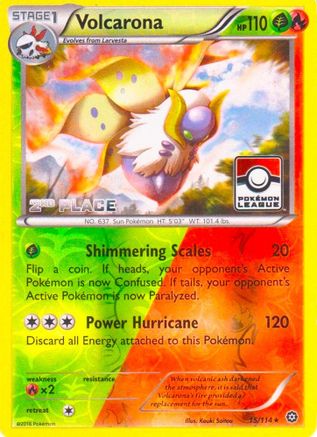 Volcarona (15/114) (League Promo 2nd Place) [XY: Steam Siege] - Trinity Hobby
