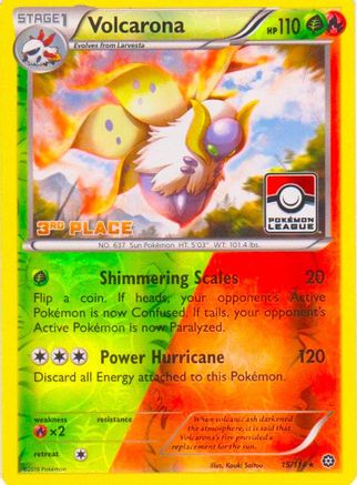 Volcarona (15/114) (League Promo 3rd Place) [XY: Steam Siege] - Trinity Hobby