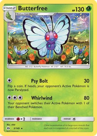 Butterfree (3/149) [Sun & Moon: Base Set] - Trinity Hobby