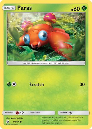 Paras (4/149) [Sun & Moon: Base Set] - Trinity Hobby